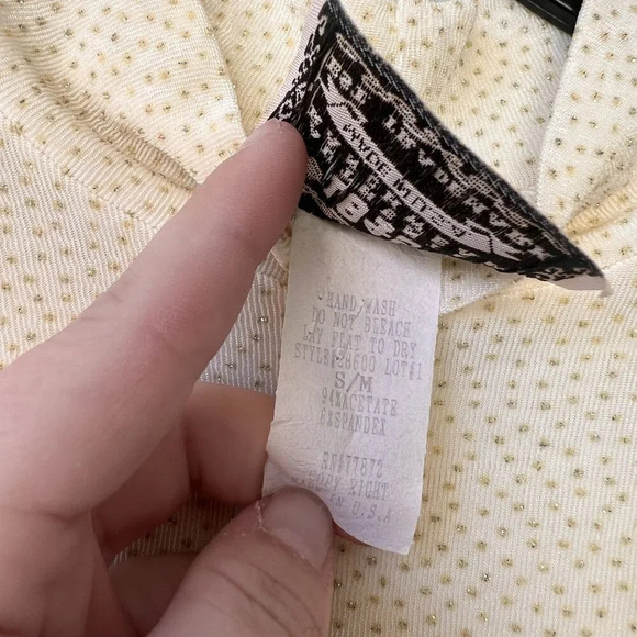 1849 Kids Authentic Ranchwear Cream‎ Long Sleeve Top S - Picture 4 of 4